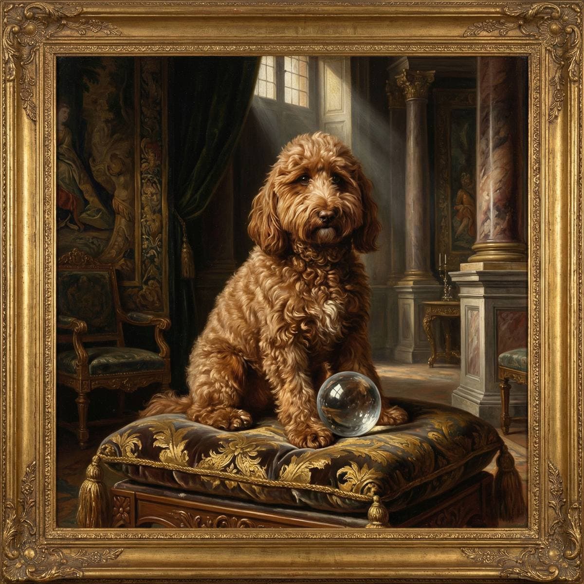 Dog art print - Royal Renaissance style dog wall art portrait